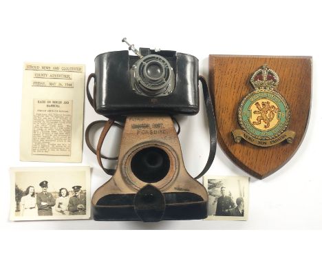 RAF WW2 Interest Argus IRC Camera.This camera was carried by Flight Lieutenant Alan Frederick Forsdike DFC. The camera is con