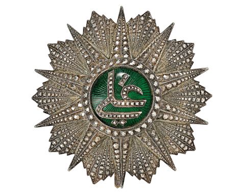 Tunisia. Order of Nichan Iftikhar Grand Cross breast star Ali Bey circa 1882-1902A fine French made facetted silver multi poi