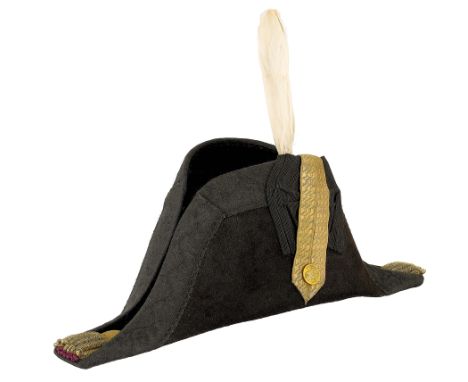 Scots Guards Victorian Quartermaster’s cocked hat.A very fine scarce black silk ‘beaver’ example, by L. Silbertson of 2 Regen