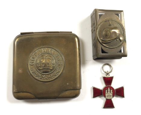 WW1 Imperial German Hanseatic (City of Hamburg) Cross A good enamel example, no damage to enamel, ribbon absent. .... Accompa