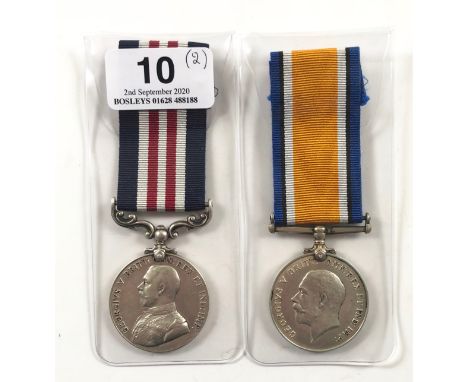 4th Bn Worcestershire Regiment WW1 Military Medal Pair.Awarded to 41096 SJT W UNDERWOOD WORC R”. Comprising: Military Medal “