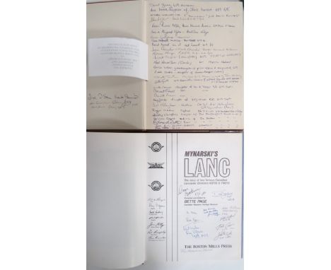 Small Selection of Signed Aviation Booksconsisting Lancaster - The Story Of A Famous Bomber by B Robertson.  Signed by vetera