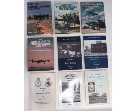 Small Selection of RAF Airfield Booksconsisting Bases Of Bomber Command Then And Now by R Freeman ... Aviation In Leicestersh