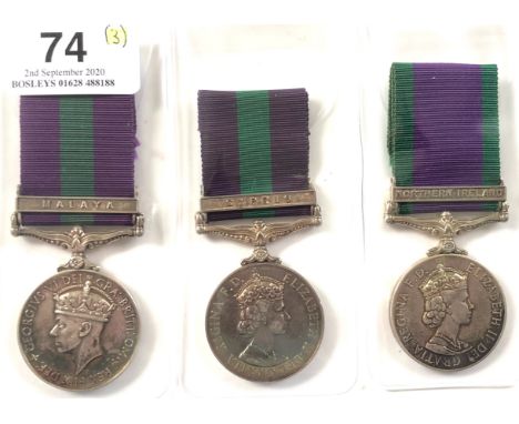 Selection of Post War Campaign Medals of Devon &amp; Dorset Interest.Comprising: General Service Medal (GVIR) Clasp “Malaya” 