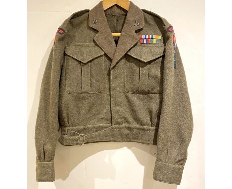 655 Light Anti-Aircraft/Search Light Regiment RA Liverpool Scottish Lt.Col.’s battledress blouse.A good 1945 dated Canadian i