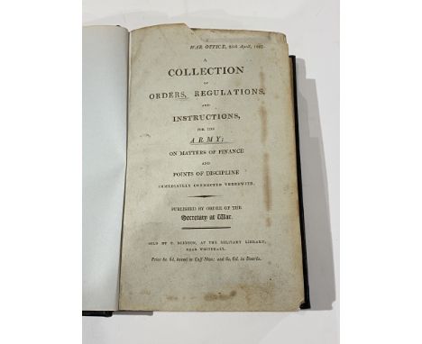 1807 Collection of Orders Regulations and Instructions for the Armyin the matter of finance and points of discipline. An offi
