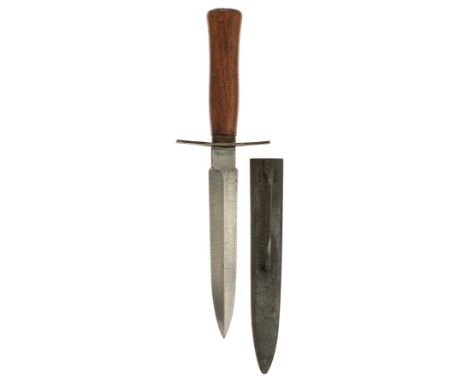 WW1 Antique French Trench Fighting Knife.A good example, the 6 1/2 inch double edged straight blade with cutler’s details to 