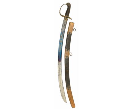 Napoleonic War Period 1803 Pattern Infantry Officer’s Sword, with Blue &amp; Gilt Decoration.A good example, the single edged