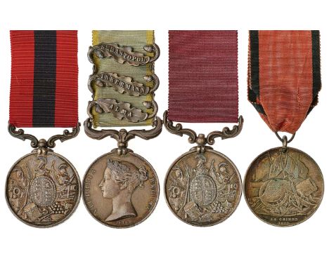 Royal Artillery Crimean War Distinguished Conduct Medal group of four.A rare 1855 award to Gunner James Moore of the 3 Batter