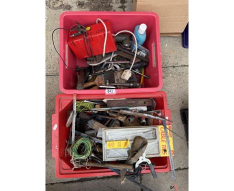 Two trays of assorted hand tools