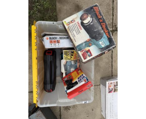 Quantity of hand tools including heat gun, belt sander etc