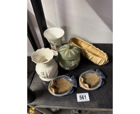 A quantity of mixed ceramics including Wade, Wedgwood, Sylvac &amp; Belleek