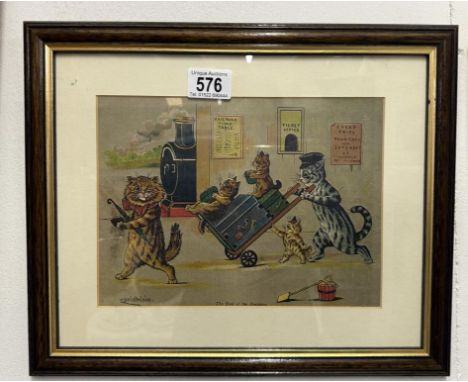 A Louis Wain print The End Of The Holidays