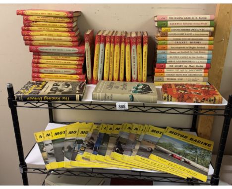 A quantity of 1960/61 Motor racing, Motor rally magazines &amp; good vintage selection of sport related books