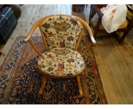 Light oak rocking chair (56cm wide).