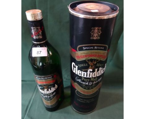 A boxed bottle of Glenfiddich Pure Malt Scotch Whisky, Special Old Reserve, 1ltr.
