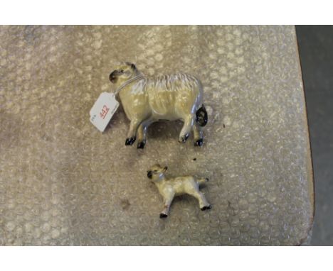 Beswick pottery sheep & lamb