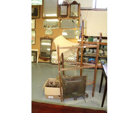 Clothes maiden, firescreen, pan stand etc