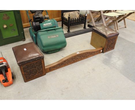 Early 20th century oak & copper 3 piece fender (possibly KSIA)