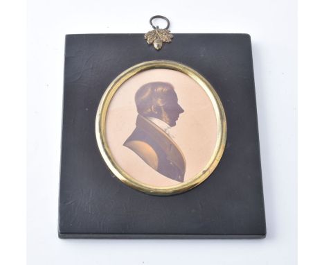 Prosopographus, the Automaton Artist (Charles Hervé II, circa 1818- circa 1830)   Portrait of a gentleman   Cut silhouette wi