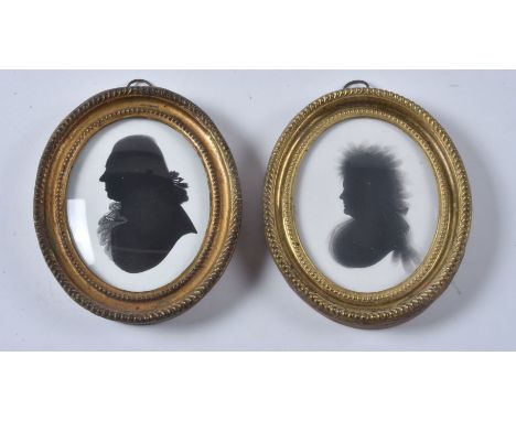 John Smith (fl. 1786-1794)   Silhouette portrait of a gentleman   8.7cm x 6.7cm, oval;   British School (circa 1790)   Profil