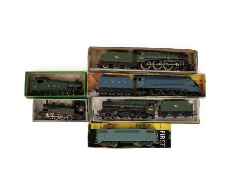 Model railway 00 gauge - Mainline GWR green 0-6-2T class 66xx loco 6679 753; Jouef green SNCF Bo-Bo overhead electric BB9201;