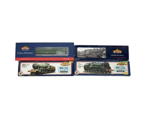 Boxed Bachmann Model Railway 00 gauge- BR Green 2-6-0 93xx Class Mogul loco and tender 7332; Ivatt Class 4 2-6-0 BR Lined Loc