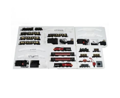Hornby model railway sets: OO gauge Virgin Trains 125, R 1023; GWR Mixed Traffic set, R1037; The Western Pullman, R1048. (3)&