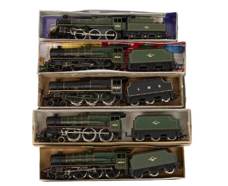Mainline Model Railway OO gauge - LMS black 4-6-0 Jubilee 'Neptune' loco and tender 5687 37-074; 2x BR green 4-6-0 Orion loco