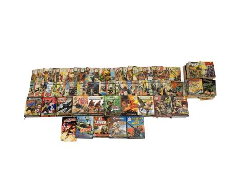 Vintage war comics. Commando Comic (allegedly 304 copies); Battle &amp; War (allegedly 167 copies); Large bound reissue Comma