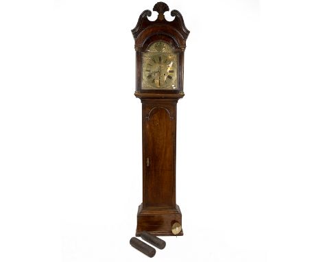 George III Irish mahogany longcase clock, John Knapp, Cork, with an eight-day movement, Roman and Arabic numerals, signed to 