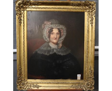 British School (19th century), portrait of a Lady, probably Welsh, indistinctly signed verso. Oils on canvas. 81cms x 64cm ap