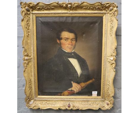 British School (19th century), portrait of a young Midshipman/nautical Gentleman. Oils on canvas. 64 x 49 cm approx. (B.P. 21