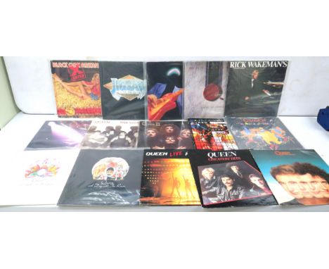 Fifteen Vintage Rock &amp; Pop LP's by Artists such as Queen, Dire Straights.  See photos.