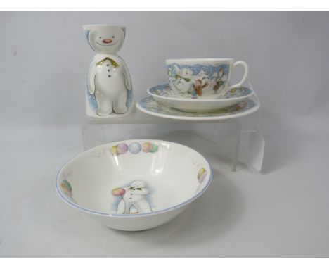 Royal Doulton The Snowman trio, egg cup and bowl.