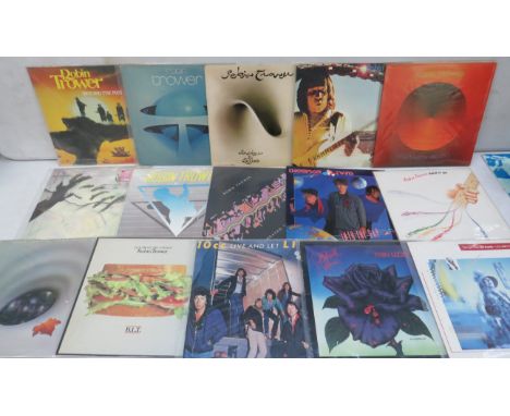Fifteen Vintage LP Albums by Robin Troweler, Thompson Twins,  10cc, Tangerine Dream, Thin Lizzie. See photos.
