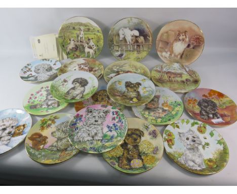 Eighteen Royal Worcester RSPCA Collectors plates with certs.