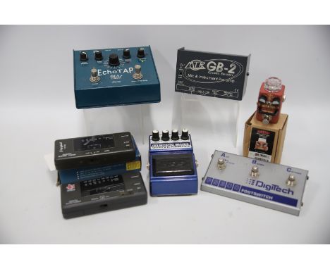 Mixed lot to include five pre amps and auto Guitar tuners. None have been tested on guitars. See photos. 