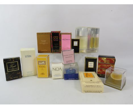 15 Boxed miniature womens fragrances, Coco Chanel, Ralph Lauren, Opium etc.