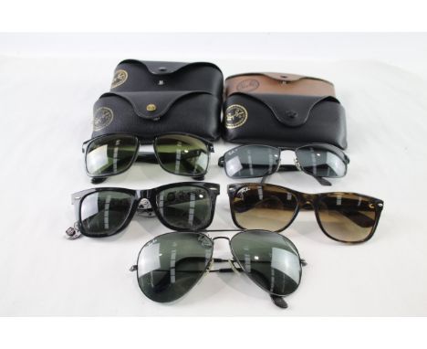 Collection of Designer Rayban Sunglasses Inc Cases x 5 700896