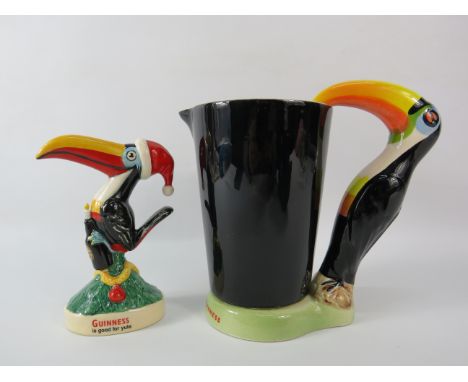 Large Carltonware Guinness Tucan water jug "My Goodness My Guinness" &amp; a Limited Edition Royal Doulton Guinness Tucan fig