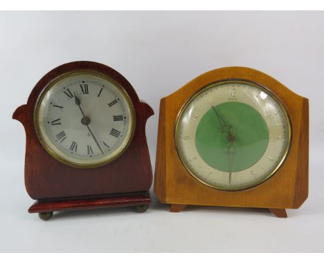Two Vintage Mantel clock one by Gustav Becker, for spares or repair.
