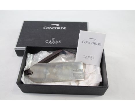 CONCORDE Hallmarked .925 Sterling Silver Luggage Tag In Original Box (22g) 657155