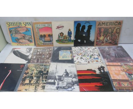 Fifteen Vintage Rock &amp; Pop LP's by Steeleye Span, America etc. see photos.