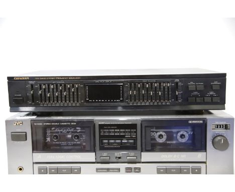 Mixed Lot of Hi Fi units. GENEXXA 10 Band Stereo Equaliser, JVC  Stero double cassette deck, plus a Phillips CD624 Compact di
