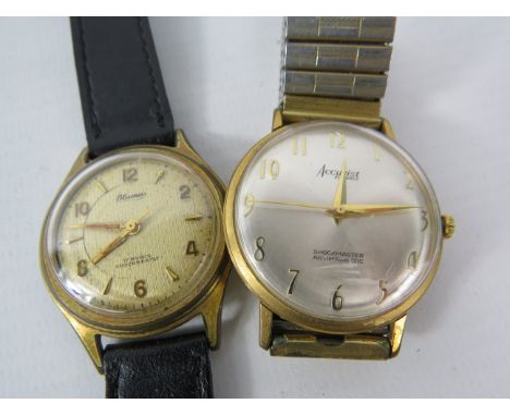 Two vintage mens mechanical wristwatches Blumus &amp; Accurist both in running order.