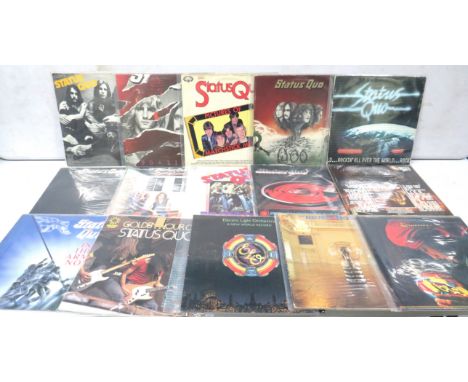 Fifteen Vintage Rock &amp; Pop LP's by artists such as ELO &amp; Status Quo. See photos. 