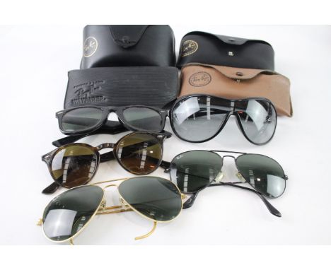 Collection of Designer Rayban Sunglasses Inc Cases x 5 701327