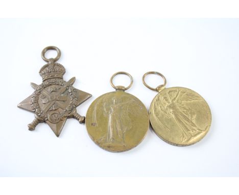 WW1 Medals 1914 Mons Star &amp; Victory, Star 7343 Pte J.A. Knight R Berks, Etc x 3 683485