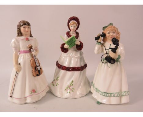 Three Royal Doulton figurines First Performance, Twelve Days of Christmas &amp; Hello Daddy.